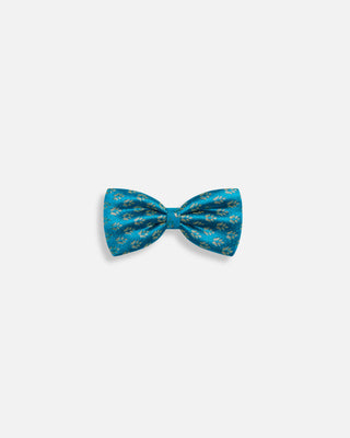 Bow- Sky Blue Brocade