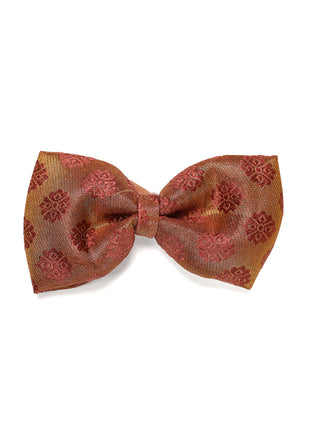 Bow Headband Blush and Gold Brocade