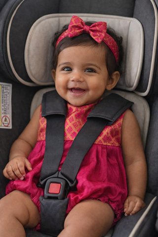 Twirl and Play Romper - Half Hot Pink Brocade