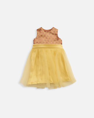 Twirl and Play Romper- Blush and Gold