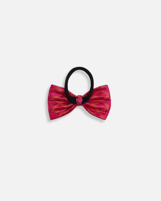 Bow Headband Hot Pink Brocade