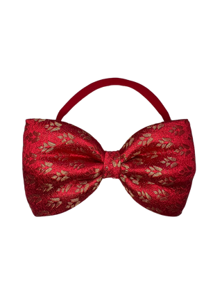 Bow- Red Brocade