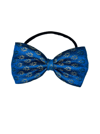 Bow- Sky Blue Brocade