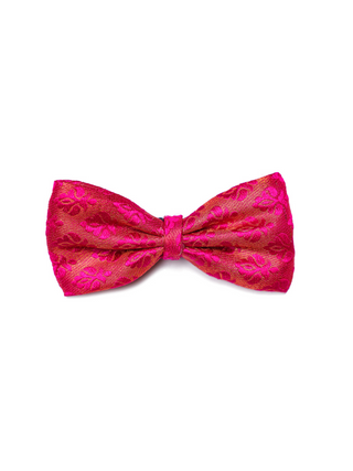 Bow Headband Hot Pink Brocade