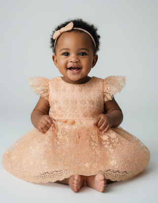 Blossom and Bloom- The Celena Peach Lace